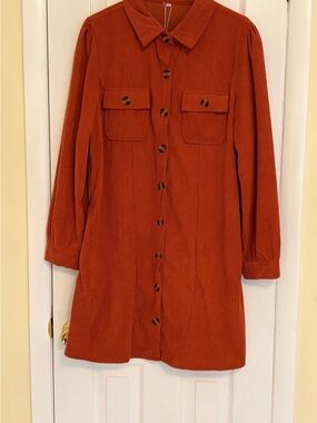 Alaster Queen Women's‎ Corduroy Long Sleeve Dress /Tunic